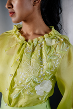 Load image into Gallery viewer, Organza Floral Shirt With Slip
