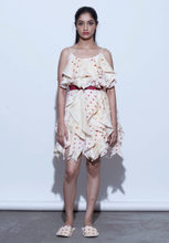 Load image into Gallery viewer, Ikat Cotton ruffle Dress w/ Belt
