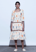 Load image into Gallery viewer, Ikat Boho Tiered Dress
