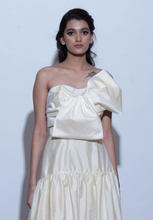 Load image into Gallery viewer, Taffeta Tiered Gown w/Bow
