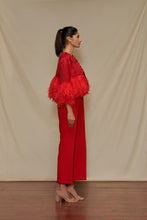 Load image into Gallery viewer, Jumpsuit with Feather Jacket
