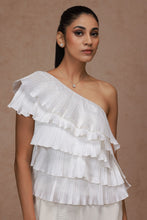Load image into Gallery viewer, Pleated Taffeta One Shoulder Top
