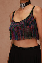 Load image into Gallery viewer, Fringe Blouse with Drape Skirt
