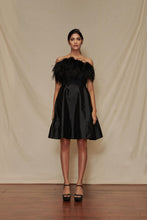 Load image into Gallery viewer, Taffeta Feather Dress with Belt
